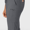 Boundless Women's Jogger Scrub Pant Pewter side detail 1