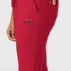 Boundless Women's Jogger Scrub Pant Red side detail 1
