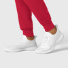 Boundless Women's Jogger Scrub Pant Red side detail 2