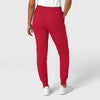 Boundless Women's Jogger Scrub Pant Red back view