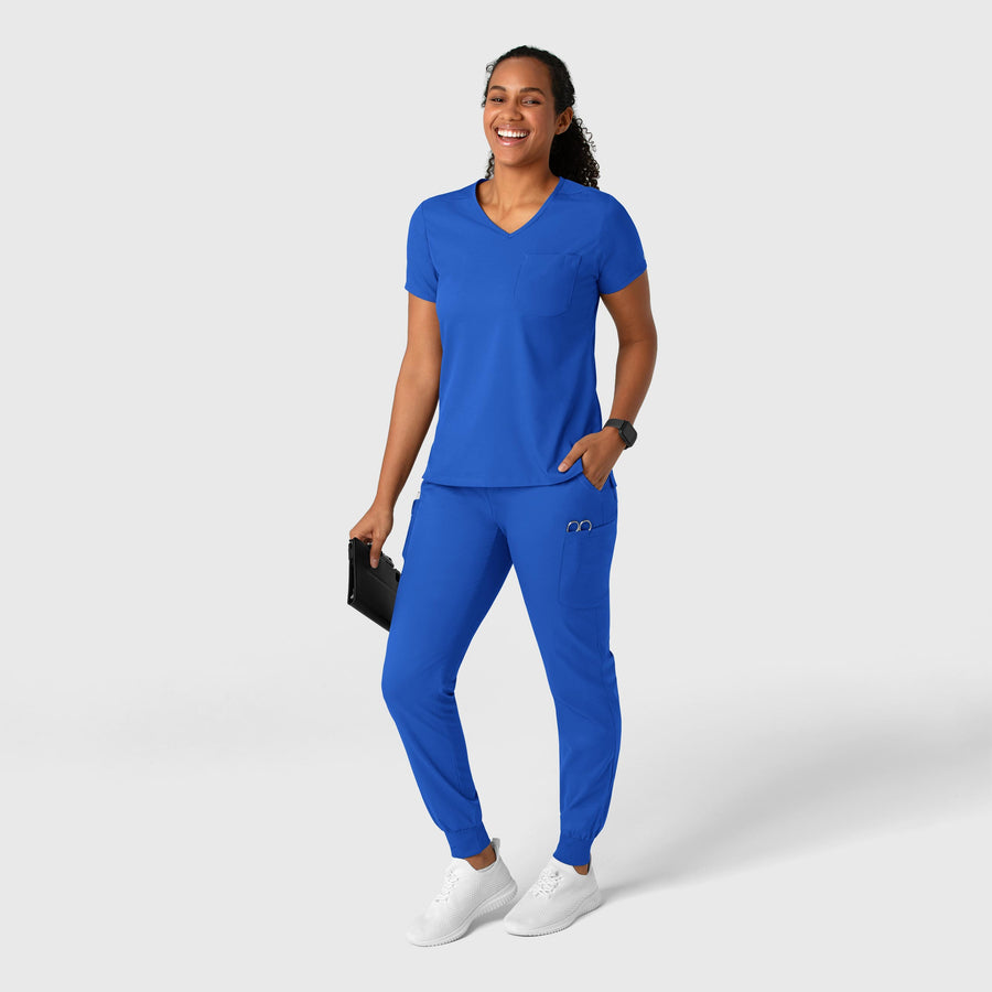 Boundless Women's Jogger Scrub Pant Royal full scrub set