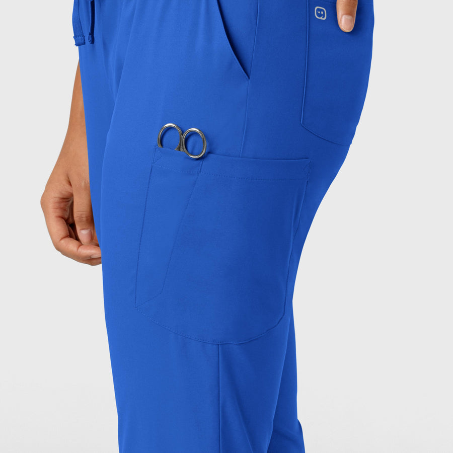 Boundless Women's Jogger Scrub Pant Royal side detail 1