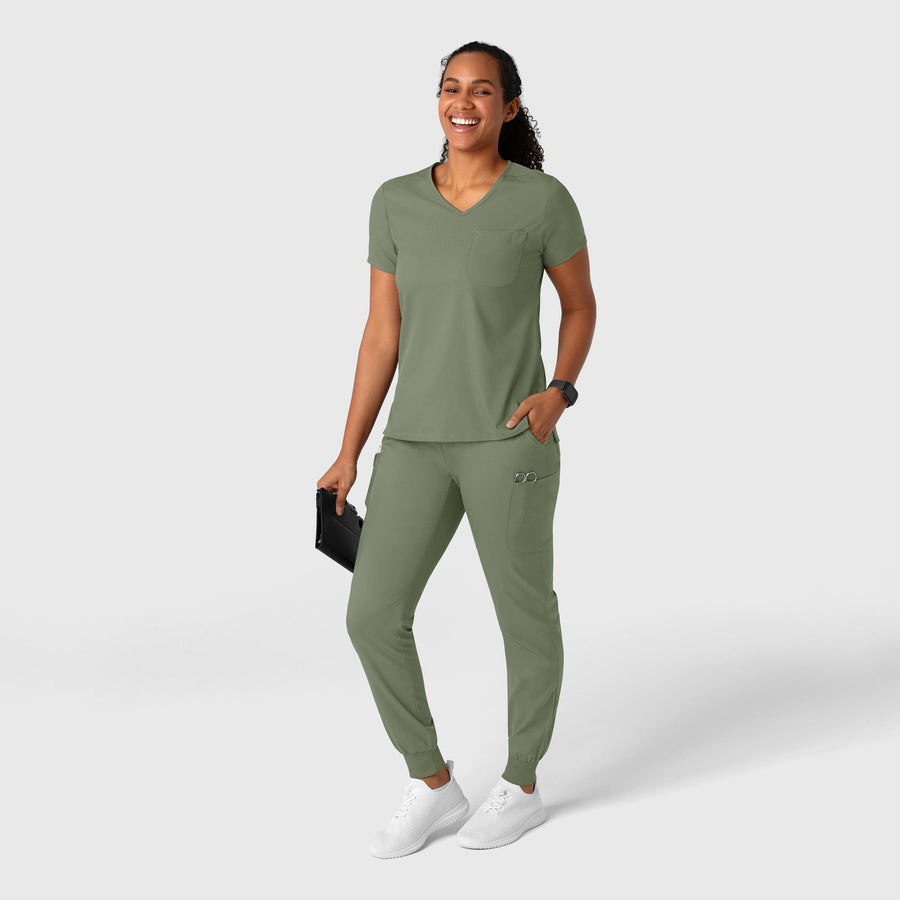 Boundless Women's Jogger Scrub Pant Sage full scrub set