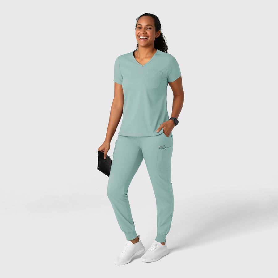 Boundless Women's Jogger Scrub Pant Sky Blue full scrub set