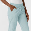 Boundless Women's Jogger Scrub Pant Sky Blue side detail 1