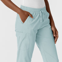 Boundless Women's Jogger Scrub Pant Sky Blue side detail 1