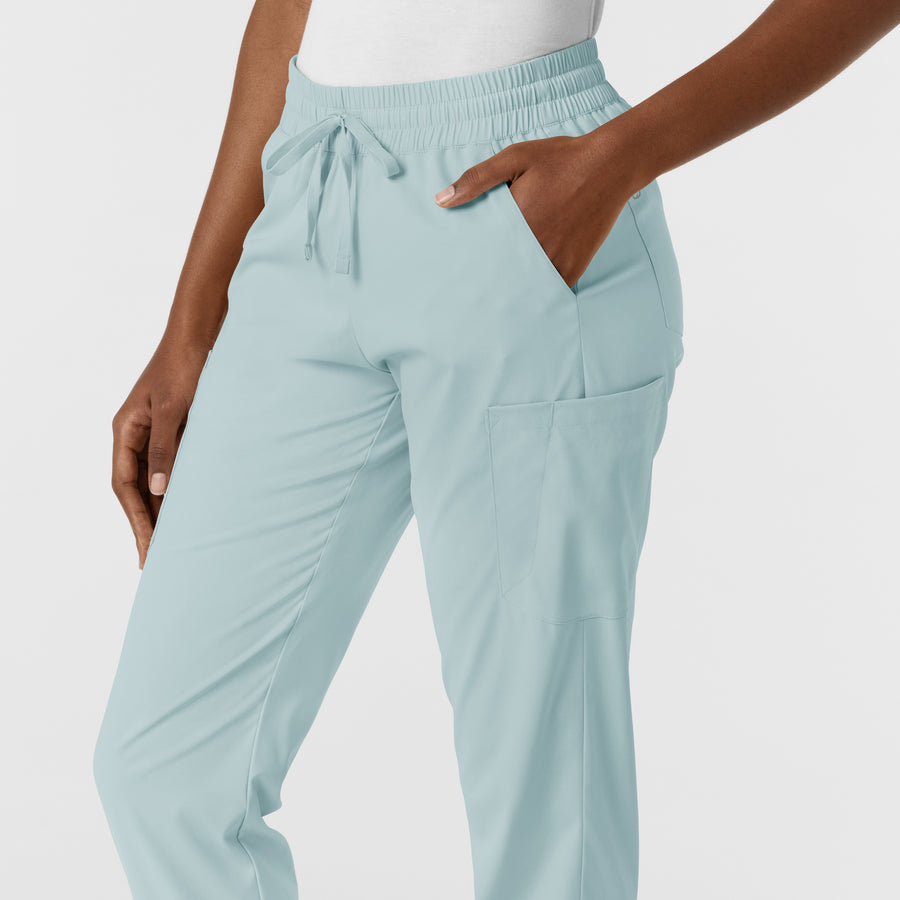 Boundless Women's Jogger Scrub Pant Sky Blue side detail 2