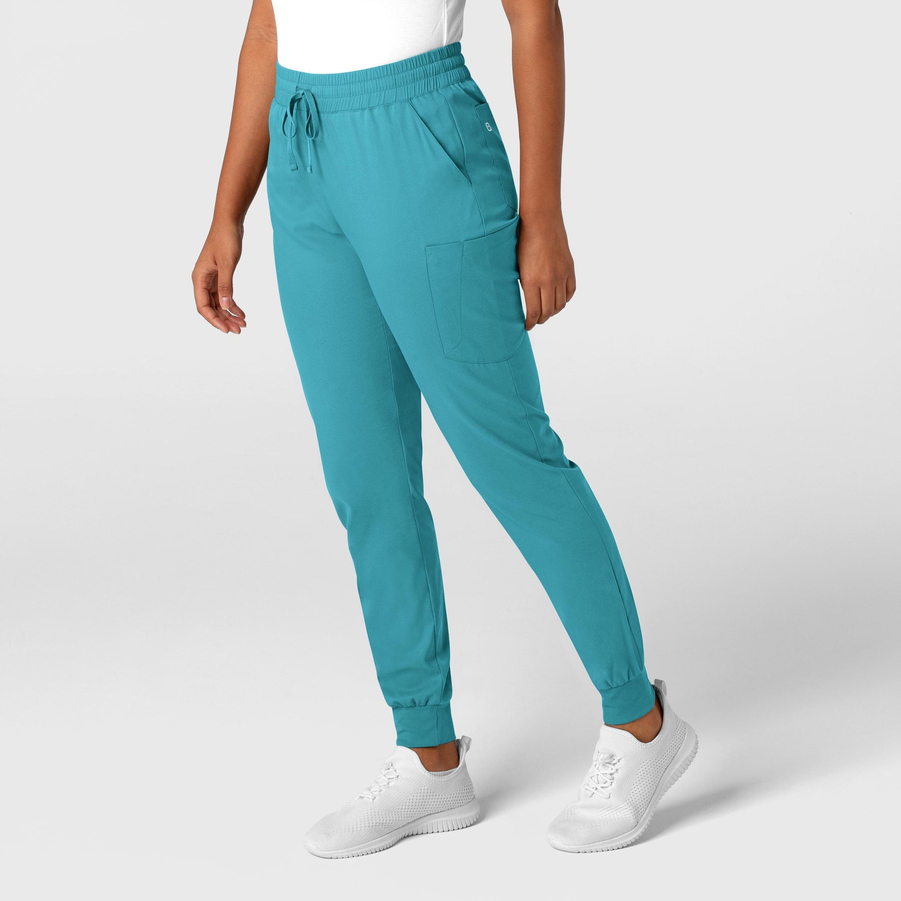 Boundless Women's Jogger Scrub Pant Teal side view