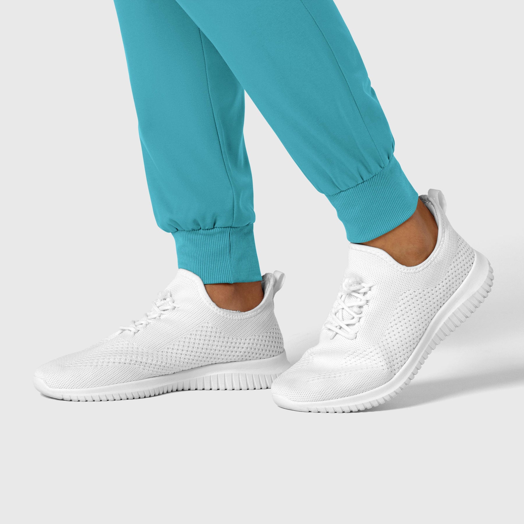 Boundless Women's Jogger Scrub Pant Teal side detail 2