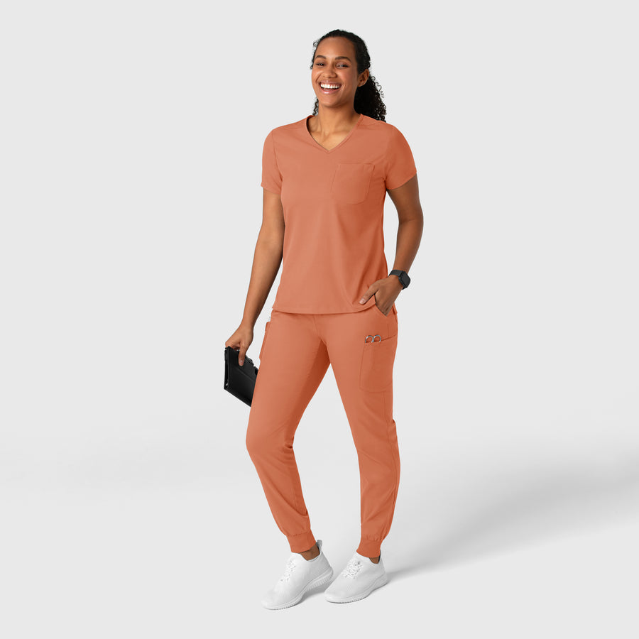 Boundless Women's Jogger Scrub Pant Terracotta full scrub set