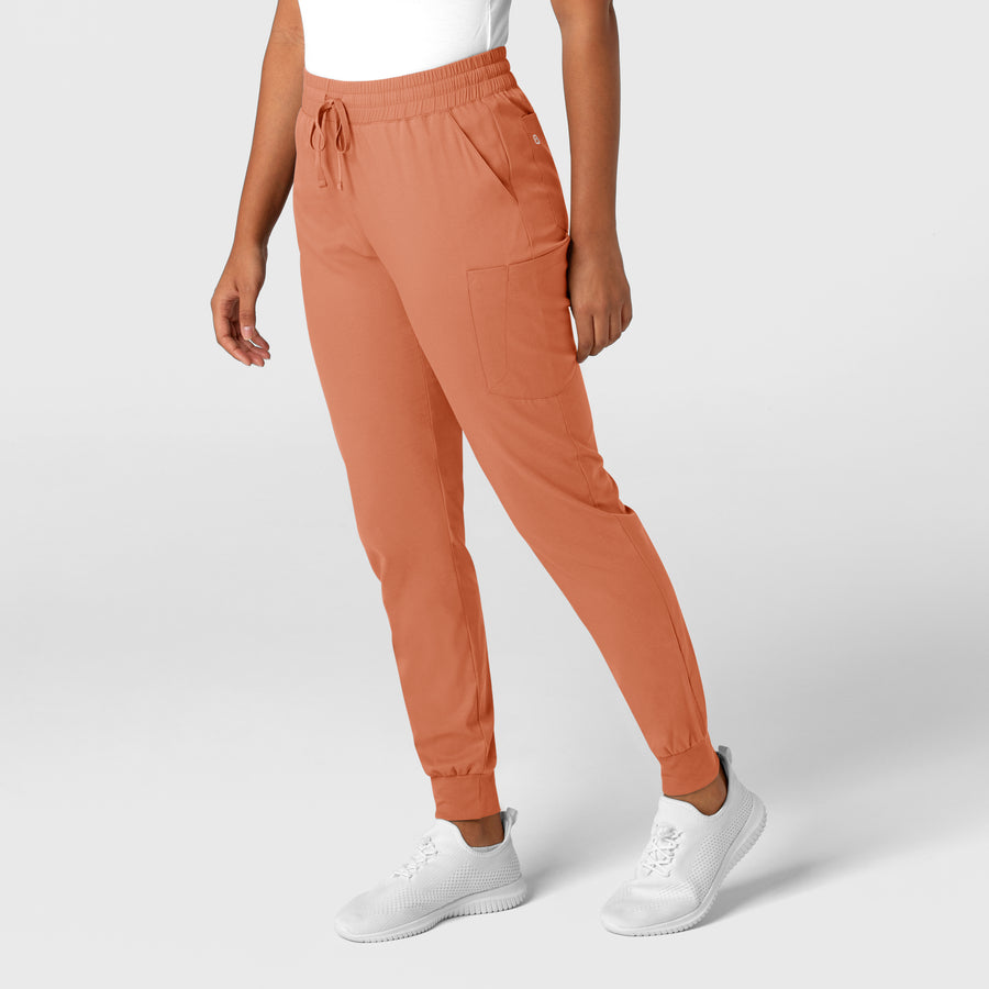 Boundless Women's Jogger Scrub Pant Terracotta side view