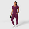 Boundless Women's Jogger Scrub Pant Wine full scrub set