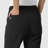 RENEW Edit Women's Tapered Ankle Scrub Trouser Black back detail