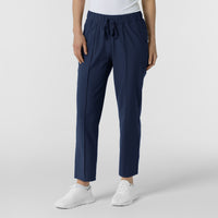 RENEW Edit Women's Tapered Ankle Scrub Trouser Navy side view