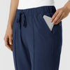 RENEW Edit Women's Tapered Ankle Scrub Trouser Navy hemline detail