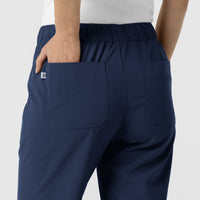 RENEW Edit Women's Tapered Ankle Scrub Trouser Navy back detail