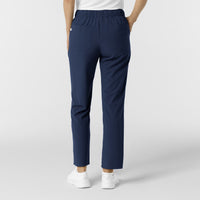 RENEW Edit Women's Tapered Ankle Scrub Trouser Navy back view
