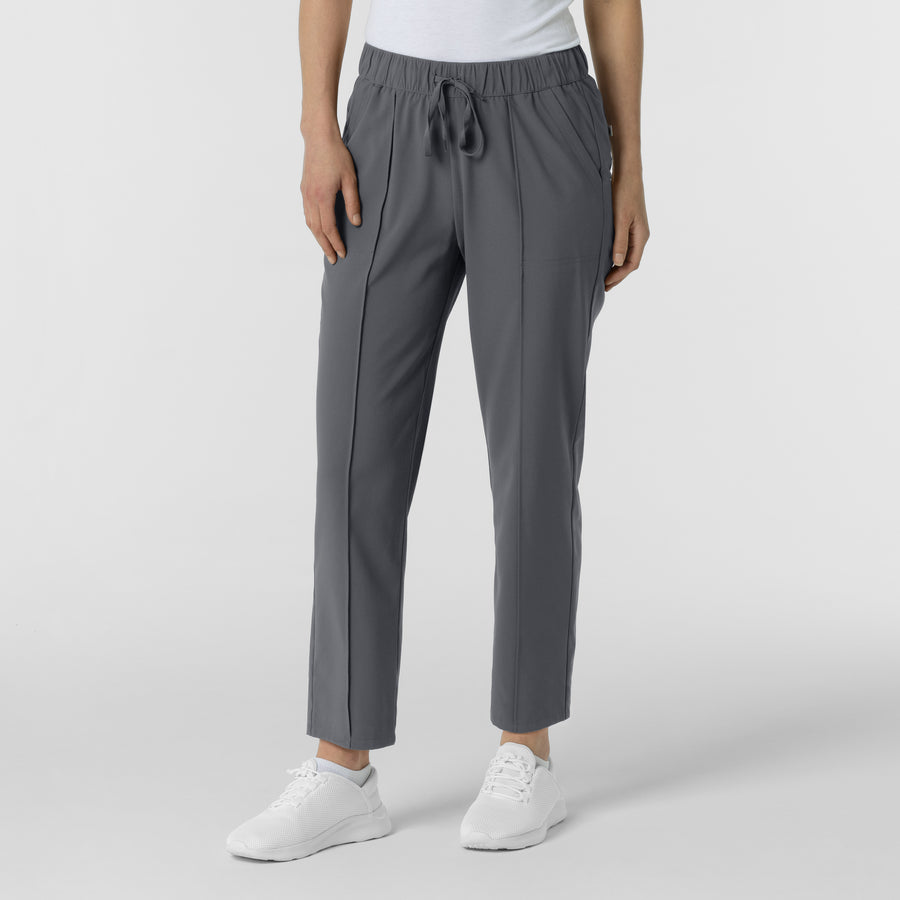 RENEW Edit Women's Tapered Ankle Scrub Trouser Pewter side view
