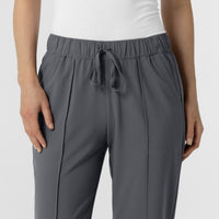 RENEW Edit Women's Tapered Ankle Scrub Trouser Pewter front detail