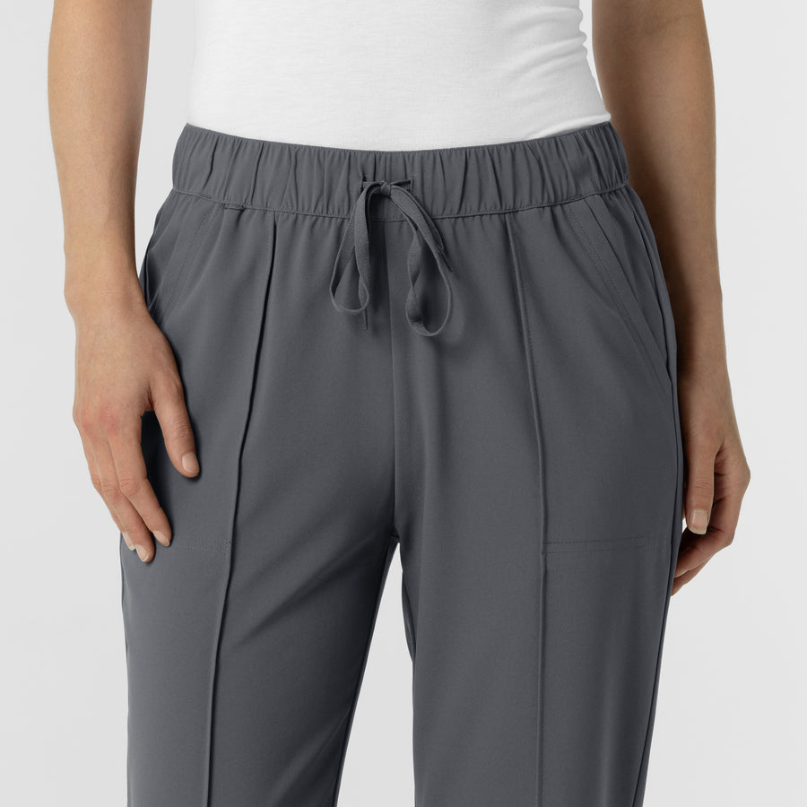 RENEW Edit Women's Tapered Ankle Scrub Trouser Pewter front detail