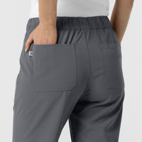 RENEW Edit Women's Tapered Ankle Scrub Trouser Pewter back detail