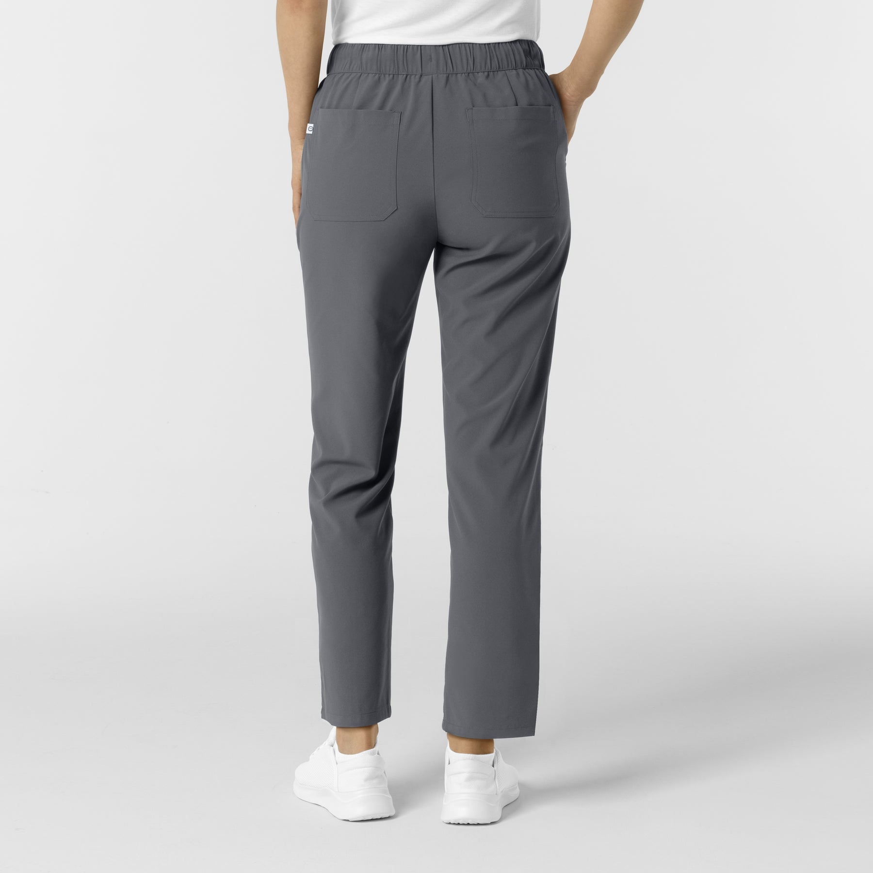 RENEW Edit Women's Tapered Ankle Scrub Trouser Pewter back view