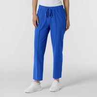 RENEW Edit Women's Tapered Ankle Scrub Trouser Royal side view