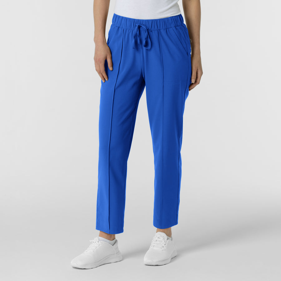 RENEW Edit Women's Tapered Ankle Scrub Trouser Royal side view