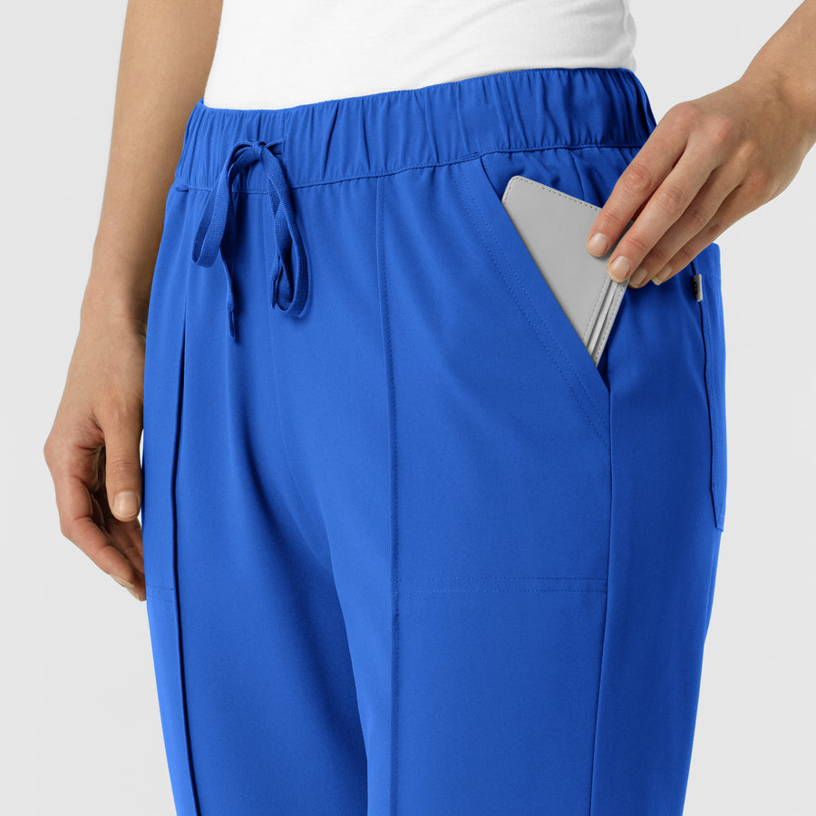 RENEW Edit Women's Tapered Ankle Scrub Trouser Royal hemline detail