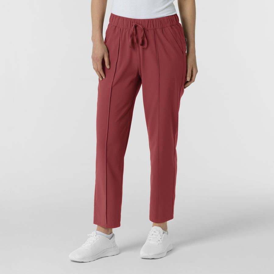RENEW Edit Women's Tapered Ankle Scrub Trouser - Ruby