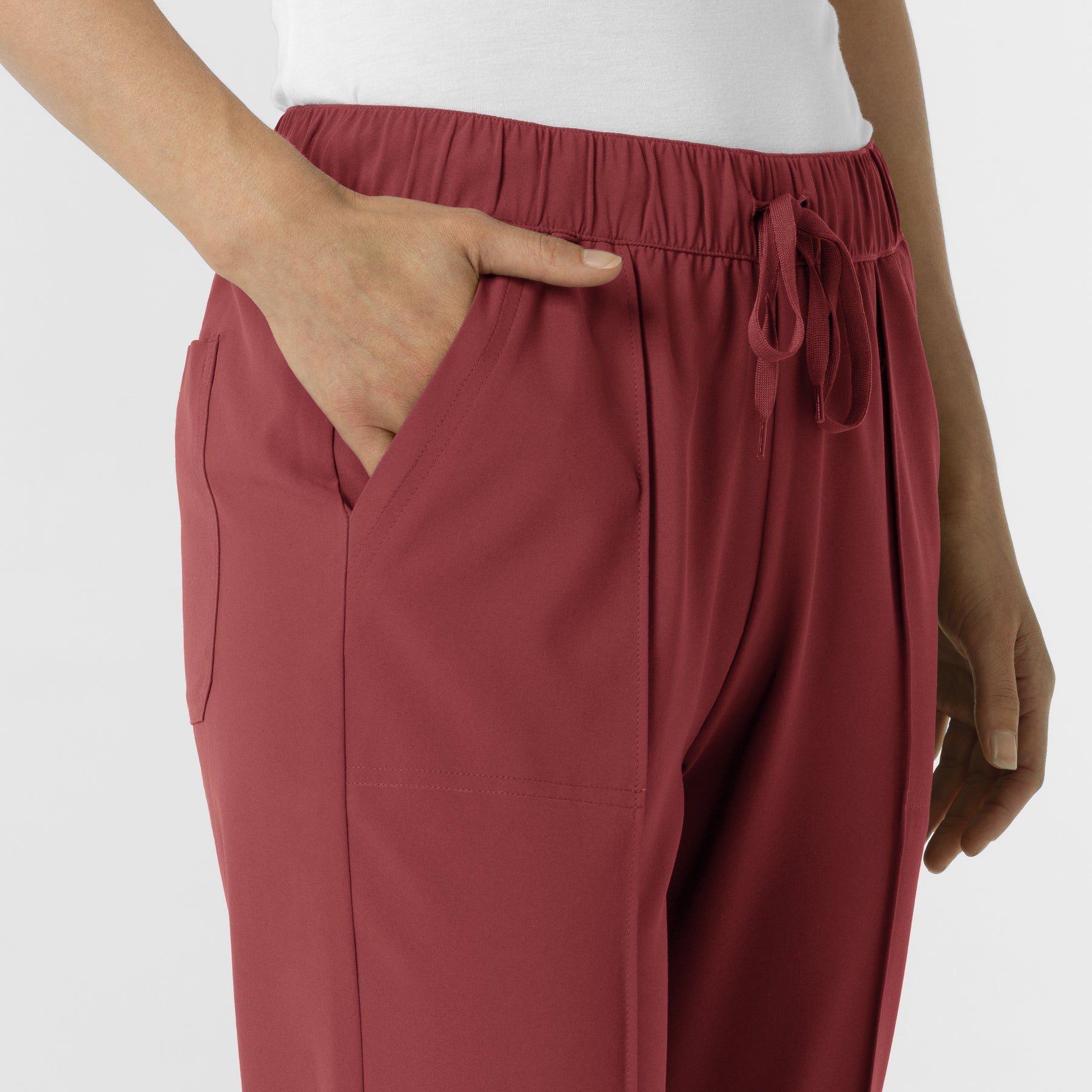RENEW Women's Tapered Ankle Scrub Trouser - Ruby