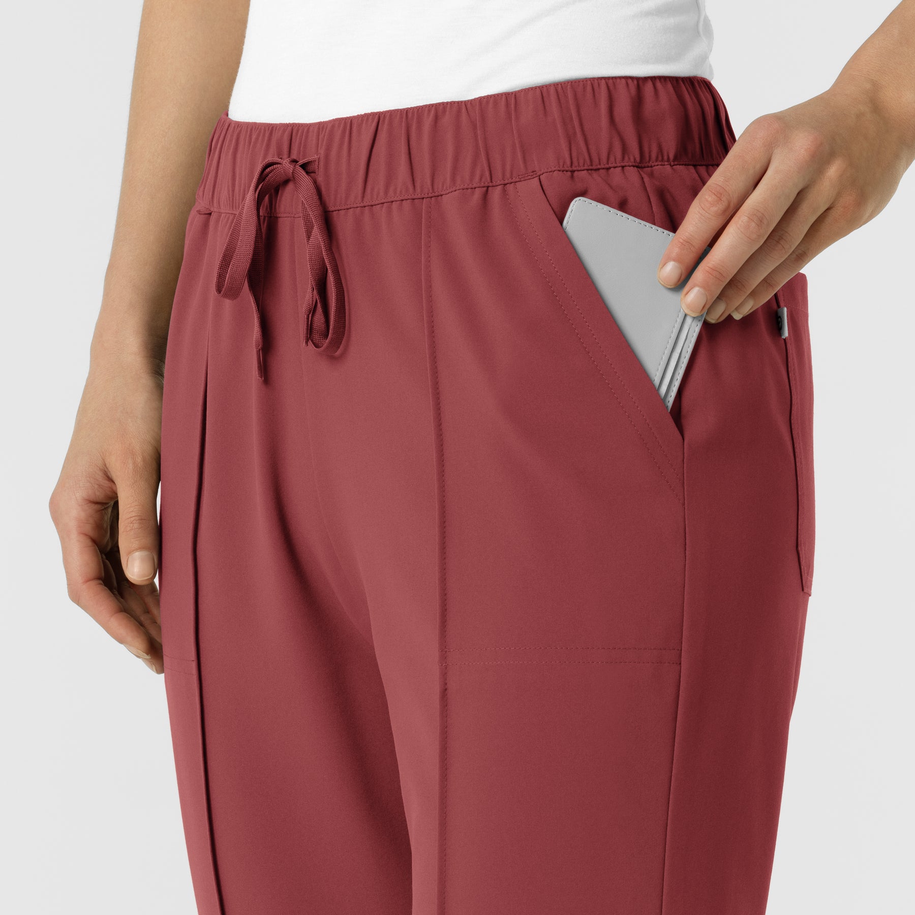 RENEW Women's Tapered Ankle Scrub Trouser - Ruby