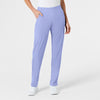 Wink W123 Women's Flat Front Cargo Scrub Pant Ceil Blue