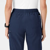 W123 Women's Flat Front Cargo Scrub Pant Navy back detail