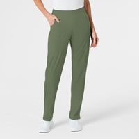 Wink W123 Women's Flat Front Cargo Scrub Pant Olive