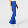 W123 Women's Flat Front Cargo Scrub Pant Royal side view