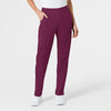 Wink W123 Women's Flat Front Cargo Scrub Pant Wine