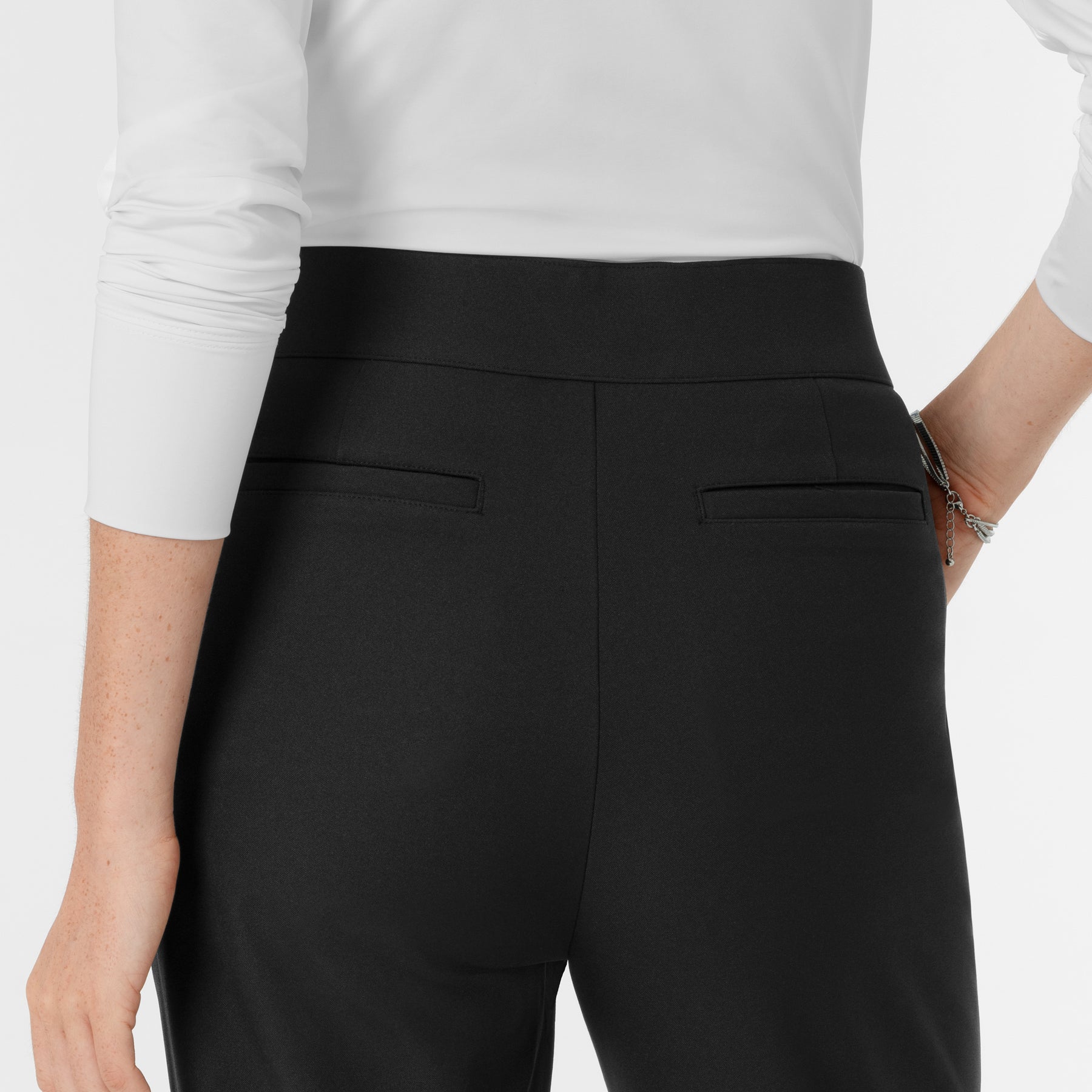 BLK Women's Tapered Ankle Scrub Pant Black side detail 2