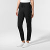 AURA Women's Glide Mid Rise Tapered Scrub Pant Black side view