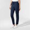 AURA Women's Glide Mid Rise Tapered Scrub Pant Navy side view