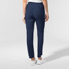 AURA Women's Glide Mid Rise Tapered Scrub Pant Navy back view