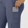 AURA Women's Glide Mid Rise Tapered Scrub Pant - Slate Blue