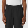 NURTUR Women's Straight Leg Cargo Scrub Pant Black front detail