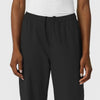 NURTUR Women's Straight Leg Cargo Scrub Pant Black side detail 1