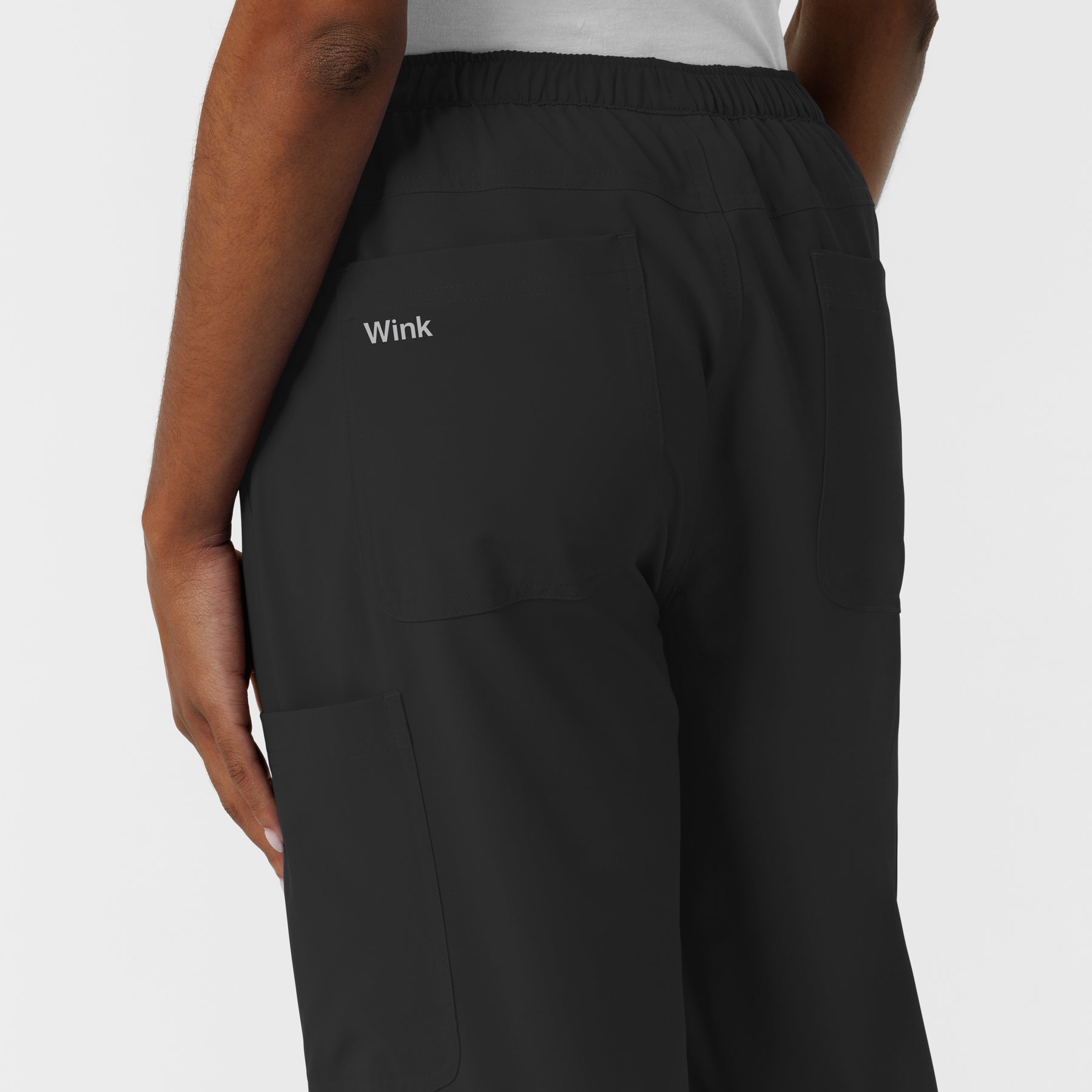 NURTUR Women's Straight Leg Cargo Scrub Pant - Black