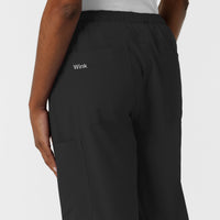 NURTUR Women's Straight Leg Cargo Scrub Pant - Black