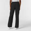 NURTUR Women's Straight Leg Cargo Scrub Pant Black back view