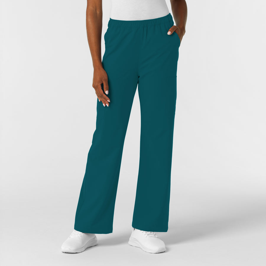 NURTUR Women's Straight Leg Cargo Scrub Pant Caribbean