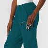 NURTUR Women's Straight Leg Cargo Scrub Pant Caribbean back detail