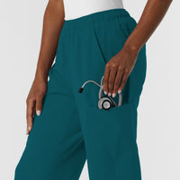 NURTUR Women's Straight Leg Cargo Scrub Pant Caribbean back detail